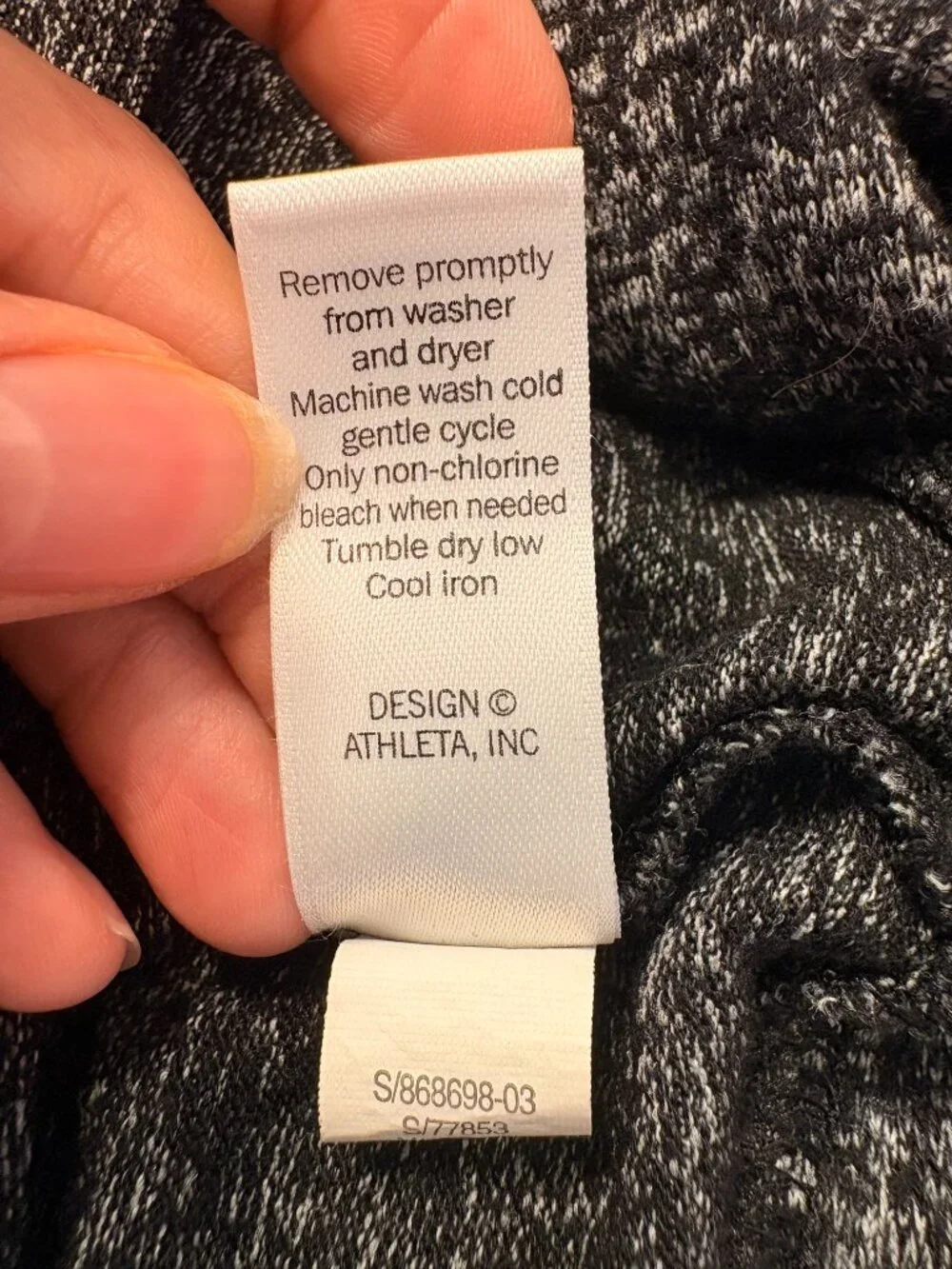 Athleta Luxe Pose Wrap Black Gray Marled Open Cardigan Size Small